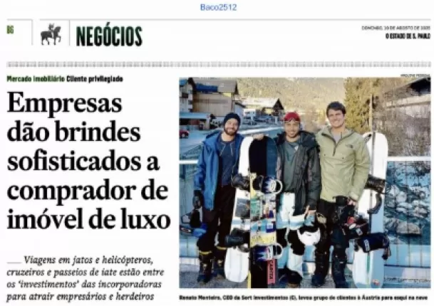 ESTADÃO: Empresas dão brindes sofisticados a compradores de imóveis de luxo