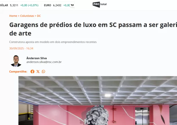 NSC TOTAL: Garagens de prédios de luxo em SC passam a ser galerias de arte